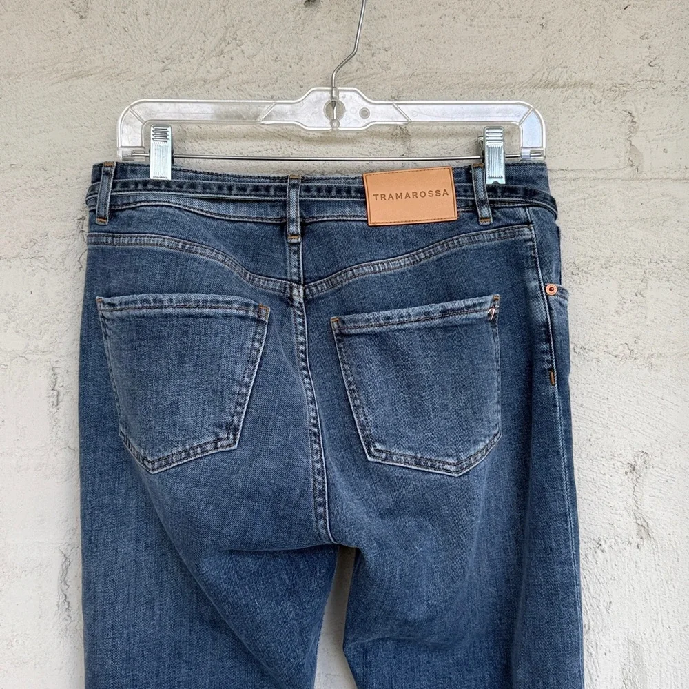 Tramarossa High Rise Belted Straight Leg Jeans Waist 27 - Picture 4 of 12